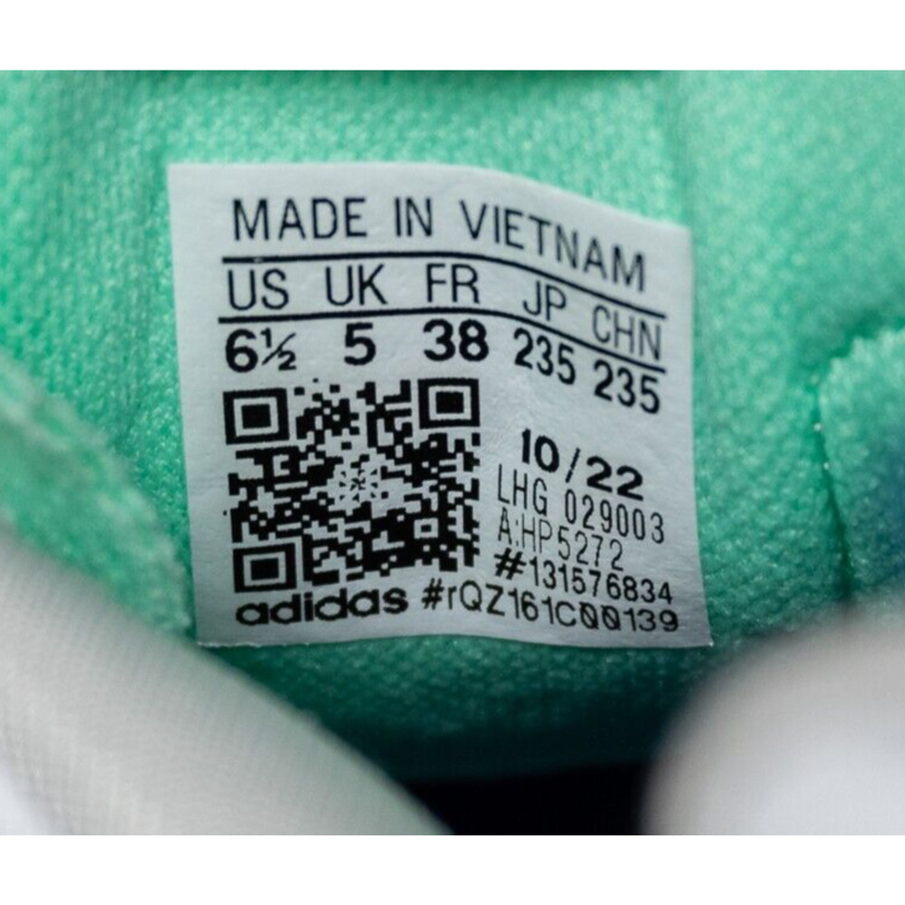 adidas White and Light Green Sneakers - Picture 6 of 8